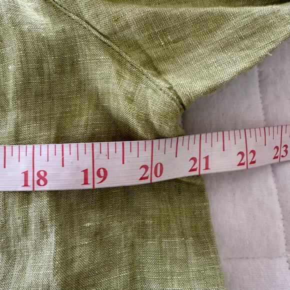 J JILL Womens Jacket MP Linen Embroidered Detail Spring Lagenlook Casual Preppy - Picture 10 of 13